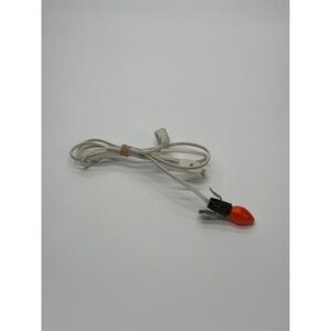 Orange C7 Bulb Replacement Lamp Cord White with Rotary‎ Switch and Metal Clip